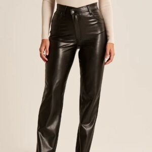 Abercrombie and Fitch leather straight pants crossover, 27